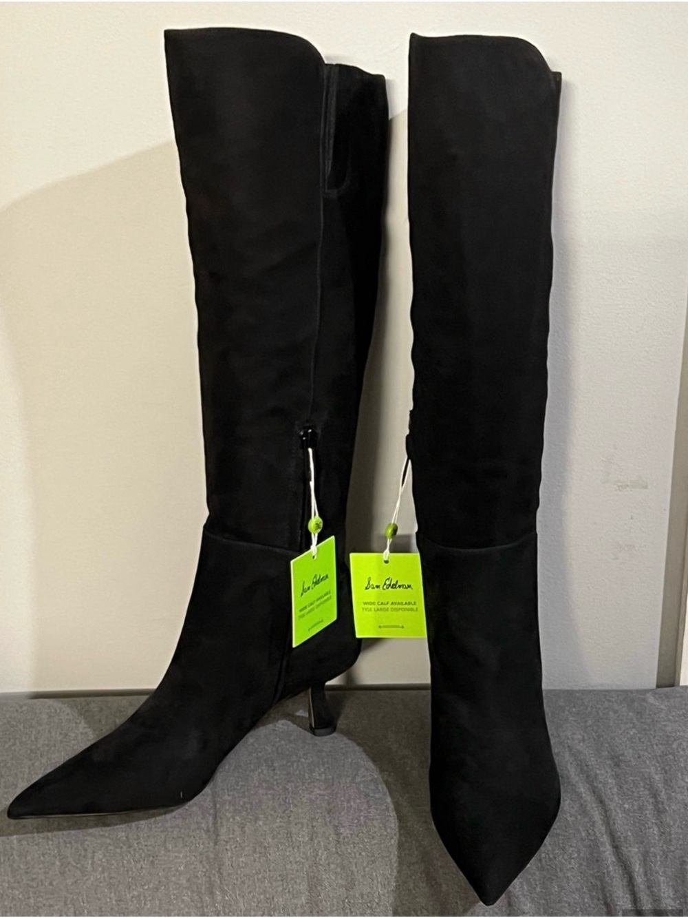 Black Knee-High Pointed Toe Boots